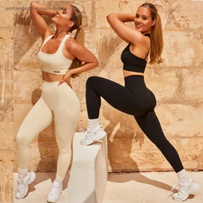 Wholeales-Conjunto de Yoga sin costuras para mujer, conjunto de Fitness para gimnasio, traje para correr de entrenamiento de gimnasia de alta elasticidad, Hot Ales